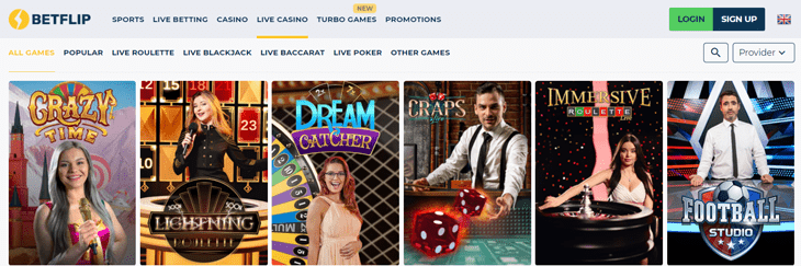 betflip live casino