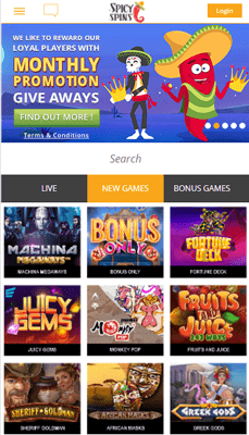 spicy spins casino mobile app