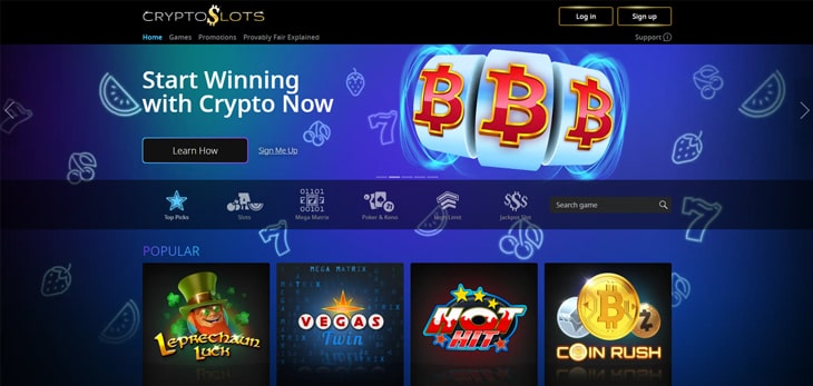 CryptoSlots is another great choice for bitcoin casino uk.