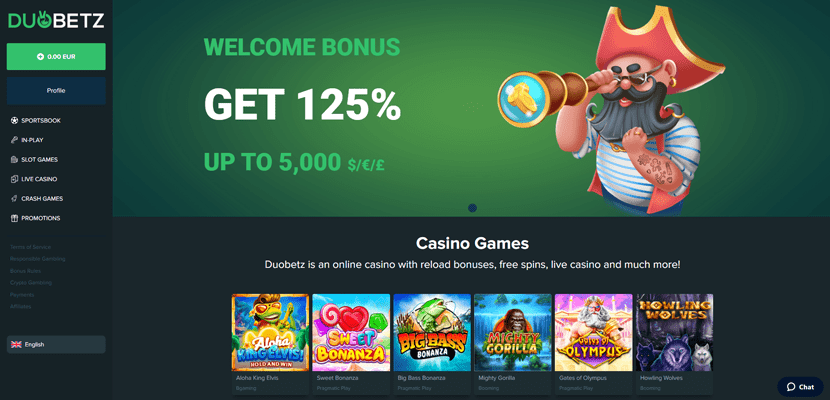 Duobetz Casino Homepage - Non Gamstop Casino