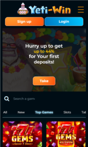 Yeti Win Casino Mobile app