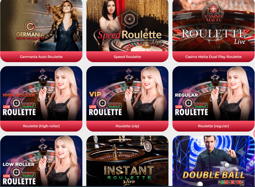 Jimmy Winner Live Casino Games