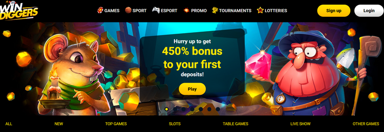 Win Diggers Casino Introduction